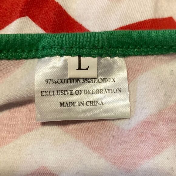 BABY Girl Infant Christmas Tree Elf Tutu Dress Chevron Tulle Red & Green - Picture 2 of 7